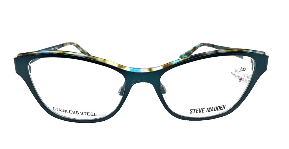 STEVE MADDEN FUUSED TEAL GREEN EYEGLASSES FRAMES 51-16-135 AUTHENTIC
